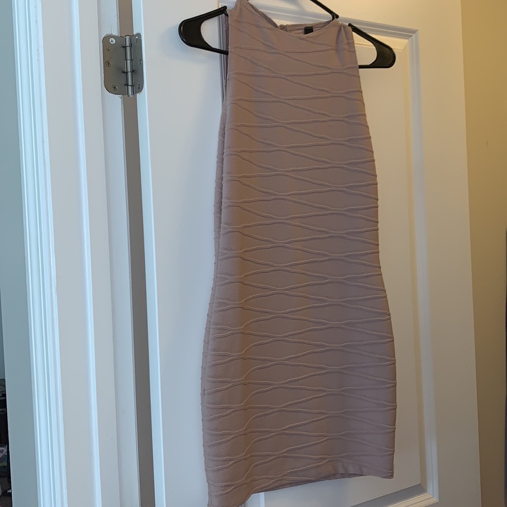 Windsor ribbed zip back dress